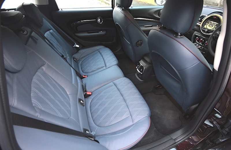 Funky blue seats an option in the Clubman