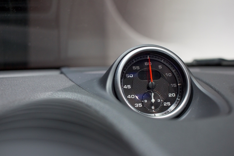 The dashboard stopwatch that marks out the Sport Chrono package.