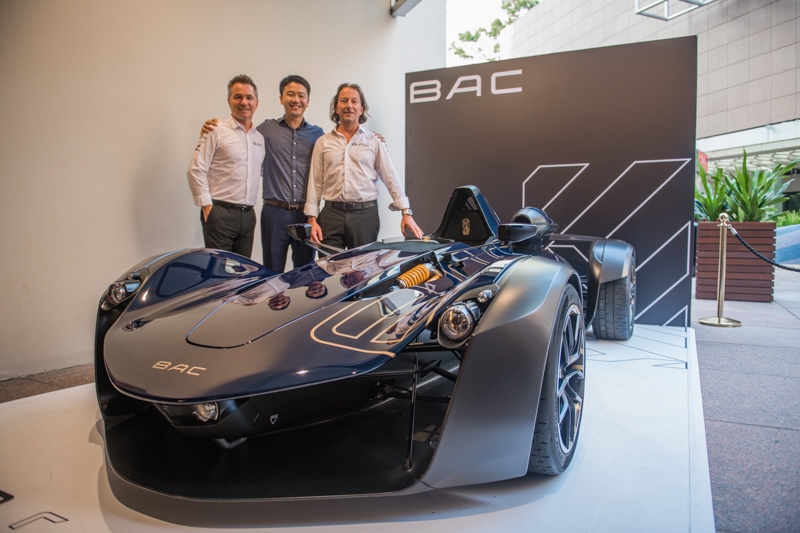 L-R: BAC co-founder Neil Briggs; NB Auto director Douglas Ng; BAC head of global sales Chris Lockhart