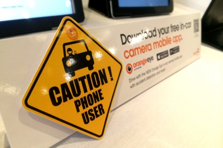Orange Eye also alerts drivers to renew their road tax and insurance and allows them to share videos via social media.