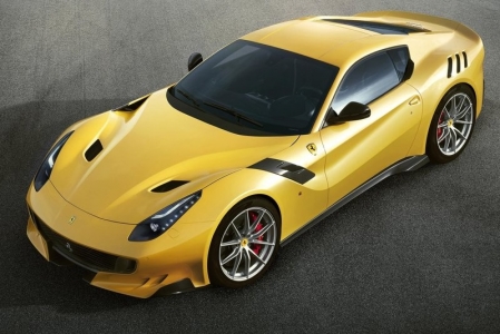 The standard F12 already has a 6.5 liter V12 with all of the latest technologies, but the TDF builds on that with a new variable intake manifold contributing to a 40hp and 15Nm gain, bringing the grand total to 780hp and 705Nm of torque. Despite being bereft of modern turbocharger technology, eighty percent of torque is available from just 2500rpm. Yet the redline is set at a scintillating 8900rpm, which should yield the evocative soundtrack one would expect from a V12 Ferrari.