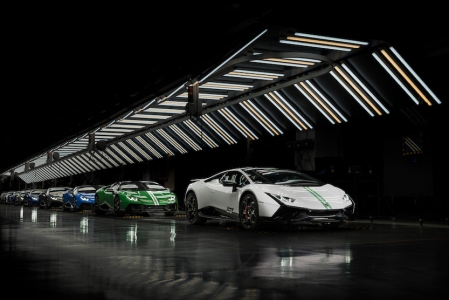 Lamborghini is celebrating its 60th anniversary with a limited edition run of the Huracán STO, Huracán Tecnica and Huracán EVO Spyder. Only 60 units of each car will be produced, and all were unveiled on April 21 during an exclusive event as part of Milan Design Week.

Each model is available in two different configurations, each redefining Lamborghini’s heritage of creating fresh, trendsetting colours. Dedicated liveries are also included as part of the package. 

To highlight the uniqueness of these special series, each car is embellished with a “1 of 60” carbon fibre plate and a “60th” logo painted on the doors and embroidered on the seats.

STO
