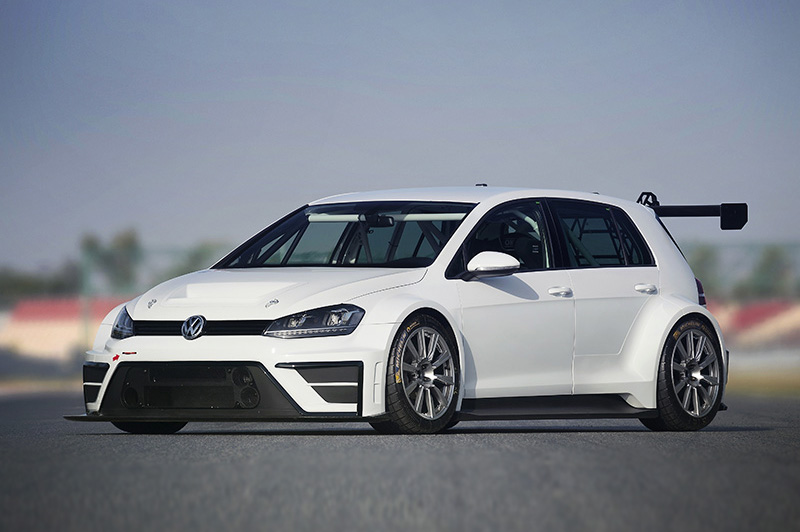 Mean and lean. This lightened Golf racing car is just like any other Golf (well, sort of) with front-wheel drive and a six-speed DSG gearbox.