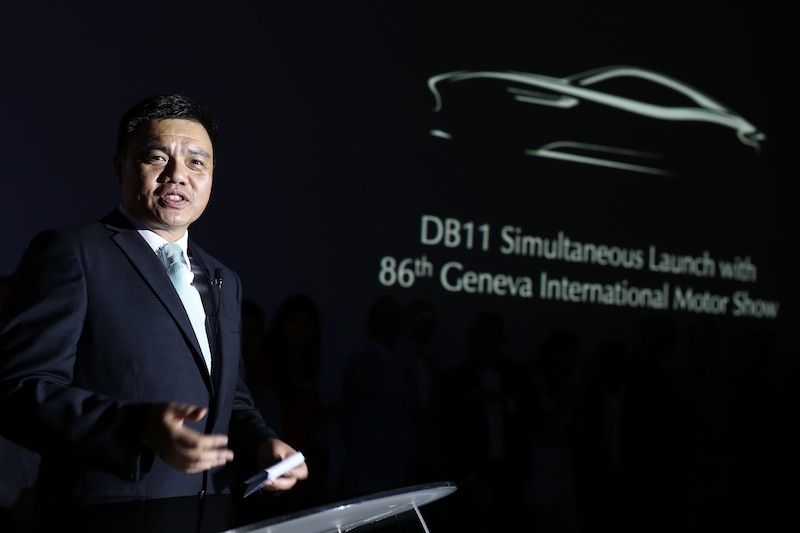 Mr Pang Cheong Yan addressing guests just before unveiling the DB11