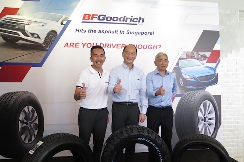 Left to right: Putu Yudha, Regional Marketing Director for Singapore, Malaysia and Indonesia; Chan Hock Sen, Michelin Singapore Country Director; Richard Ng, Managing Director of Chin Seng Hin Pte Ltd