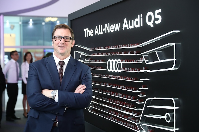 Jeff Mannering, Audi Singapore's MD, at yesterday's launch