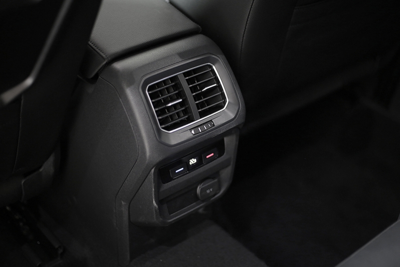 Rear air-con vents provide additional comfort for occupants