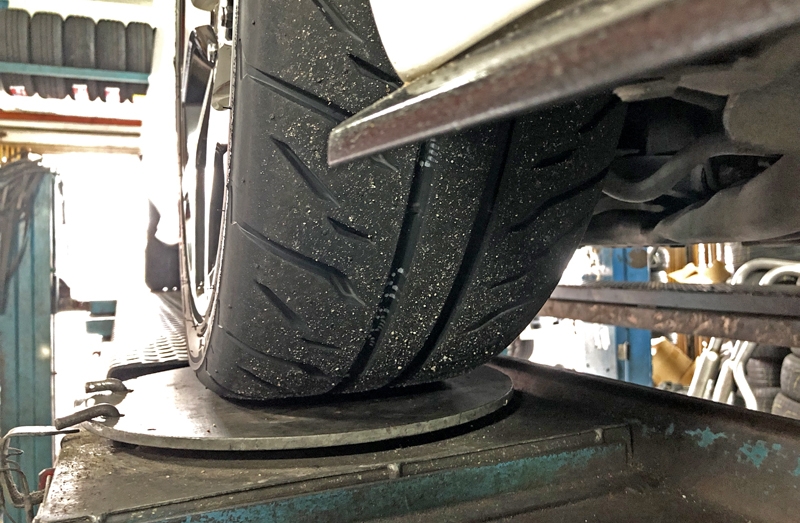 Tyres best enjoyed with some camber adjustment!