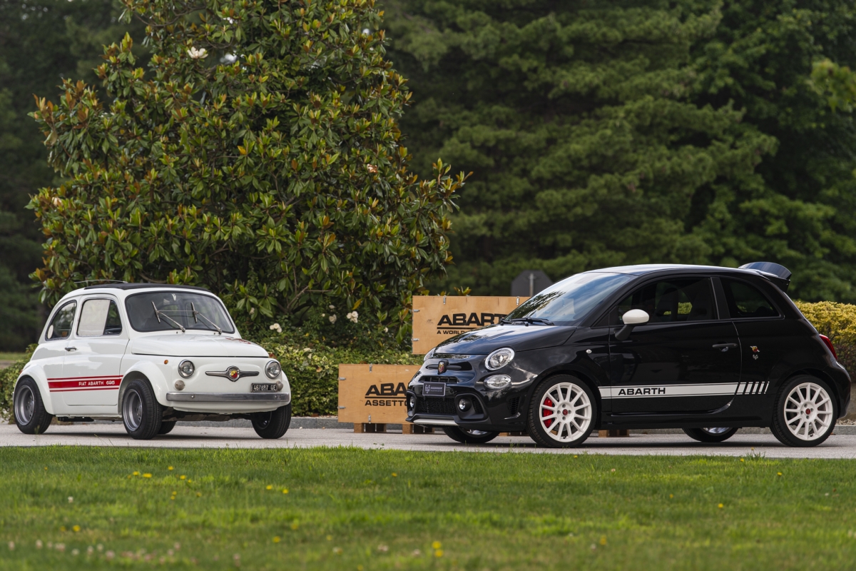 Classic (left) and modern (right) Abarth 695