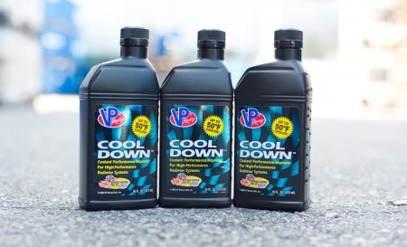 VP Racing Fuels' Cool Down is designed to compliment your ride's coolant by reducing the surface tension of water by a factor of two, which translates to the formation of smaller vapour bubbles. Large vapour bubbles on the metal surface create an insulating layer, which impedes heat transfer.