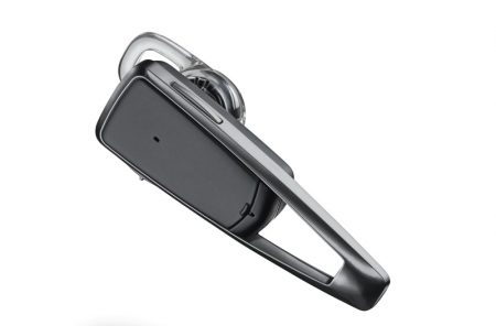 The unique A-shaped body allows Plantronics to incorporate three microphones. The call button is located at the top, and the voice recognition button is in the middle. Even though these buttons are flush with the overall design, they are fairly easy to press, and are far enough apart that you won't mistake one for the other. This headset is slightly thick, but it is light enough not to be noticed. A small selection of ear gels and a clear plastic ear-loop provides a comfortable fit for most ears.