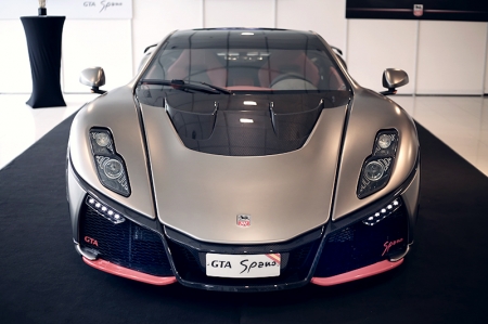 Built around a stiff structural monocoque using carbon fibre, titanium and Kevlar, it claims to be the only supercar to also use graphene, a material that is made up of a layer of pure carbon atoms that are arranged in a honeycomb structure. The result is a light, flexible and strong element, and the GTA Spano has quite a bit of it.