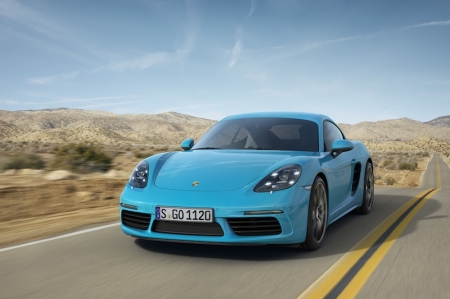 The similar, new 2.0-litre turbocharged four-cylinder flat engine seen in the 718 Boxster are being deployed in the 718 Cayman. As a result, both coupÃ© and roadster have an identical engine output for the first time - the entry-level version starts with 300 hp. The S model has more,  delivering 350 hp courtesy of a bigger 2.5 litre engine; it gets 25 hp more power compared to the predecessor models.