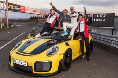 The record was not a one-hit wonder either, as another GT2 RS piloted by Lars Kern and Nick Tandy was able to set multiple record-breaking laps before the ultimate final record time was set. It was Kern, a Porsche test driver by trade and a passionate racer, who accomplished the 6:47.3 record lap time with an average speed of 184.11 km/h.
