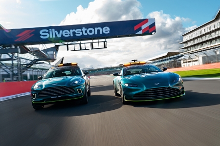 Joining the existing Mercedes-AMG GT R safety car and Mercedes-AMG C 63S Estate medical car, the pair from Gaydon will make their debut at the season opening Bahrain Grand Prix this Sunday.


Aston Martin Vantage safety car


It’s not easy staying in front of Lewis Hamilton on an F1 circuit, thus the Vantage safety car has been fettled with by the engineering team to improve track performance and lap times. Power is now up 25 bhp to 528 bhp, but torque remains unchanged at 685 Nm – although “sustained for longer” in this application. The transmission has also been improved, giving “a better sense of directness, precision, and control through upshifts and downshifts”. 