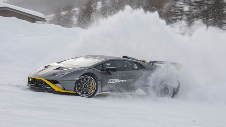 Think winter sports and images of downhill skiing, snowboarding and bobsledding may come to mind... maybe even a few rounds of curling. How about going sideways on ice and snow in a Huracán instead? Well, when Lamborghini has a say in the matter, it decided to make that a reality with a return to the ice ring in the Italian ski resort of Livigno in February 2022. Cue mental images of raging bulls with ice skates strapped onto their hooves.

