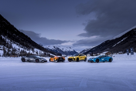 Lamborghini returns to the ice in Livigno with Esperienza Neve, a yearly event which sees guests test-drive some beautiful machinery.

Hosted in the beautiful setting of the Alps, this event is accompanied by Lamborghini Accademia drivers, including Factory Driver Leonardo Pulcini and numerous Super Trofeo drivers.