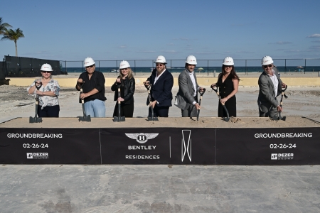 Bentley Motors in collaboration with Dezer Development has announced the official groundbreaking of Bentley Residences Miami, the first Bentley-branded residential tower, situated on an exclusive stretch of oceanfront at 18401 Collins Avenue in Sunny Isles Beach. 

Featuring four innovative car lifts and glass-ensconced sky garages that exhibit car-like art in each of the 216 private residences, the luxury condominium will rise 62 stories and offer sweeping views of the Atlantic Ocean and Intracoastal Waterway.

Harnessing the prestige and heritage of the brand, Bentley Residences will evoke a sense of class, elegance, and sophistication, setting a new precedent for resort-style luxury living on the beach with five-star hospitality and service. Completion is expected at the end of 2027.

“Breaking ground on Bentley Residences is a huge milestone for the project and another step closer to bringing our vision to life,” said Gil Dezer, President of Dezer Development.

“We are excited to introduce a completely new elevated residential experience to Sunny Isles Beach and look forward to continuing the relationship with Bentley Motors to deliver a one-of-a-kind project.”